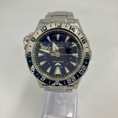 Kentex | ケンテックス MARINE GMT アナログ自動巻き 腕時計 S820X シルバー【イオン広店】