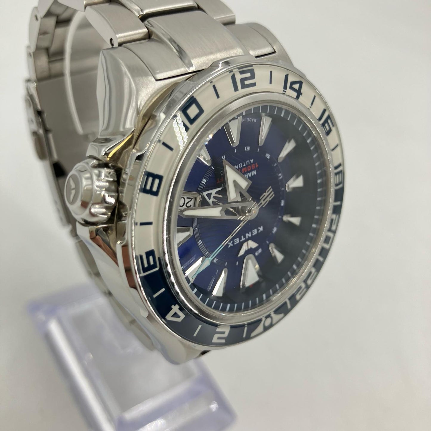 Kentex | ケンテックス MARINE GMT アナログ自動巻き 腕時計 S820X シルバー【イオン広店】