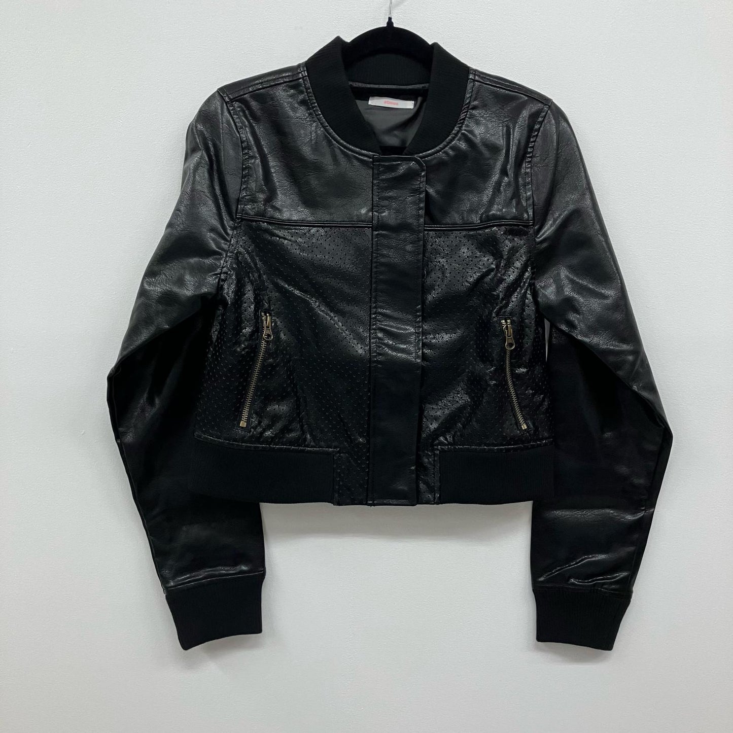 atmos | アトモス パンチング ヴィーガン レザージャケット レザー 24SS-AYJK01 ブラック【イオン広店】