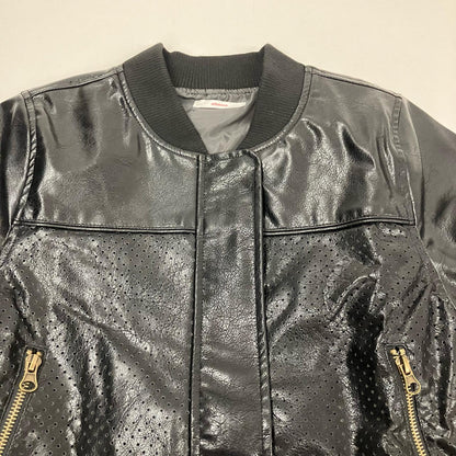 atmos | アトモス パンチング ヴィーガン レザージャケット レザー 24SS-AYJK01 ブラック【イオン広店】