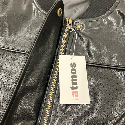 atmos | アトモス パンチング ヴィーガン レザージャケット レザー 24SS-AYJK01 ブラック【イオン広店】