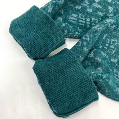 Jacquard Crewneck Knit ニット M221-0502 グリーン【イオン広店】
