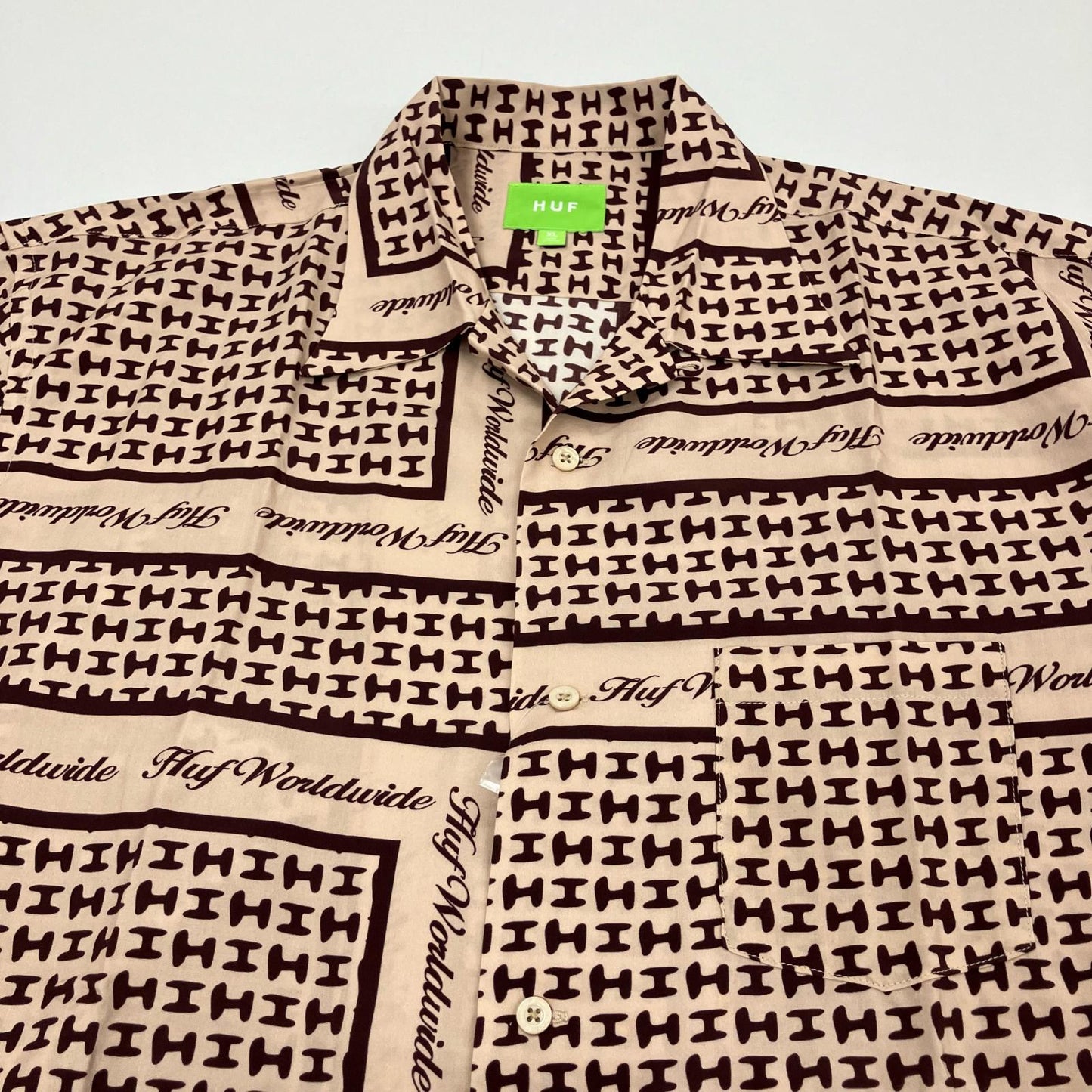 HUF | ハフ SCARF LS RESORT TOP 長袖シャツ サイズ：XL【イオン広店】