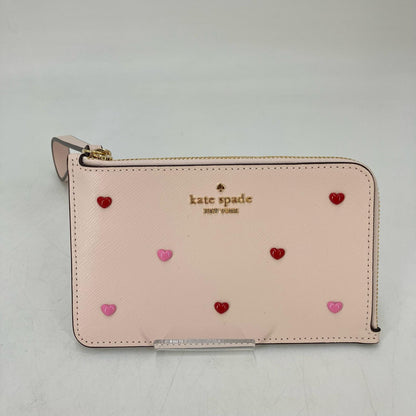 kate spade NEW YORK | ケイトスペードニューヨーク ハートピアス スモールL-ジップリスレット ポーチ ピンク【イオン広店】