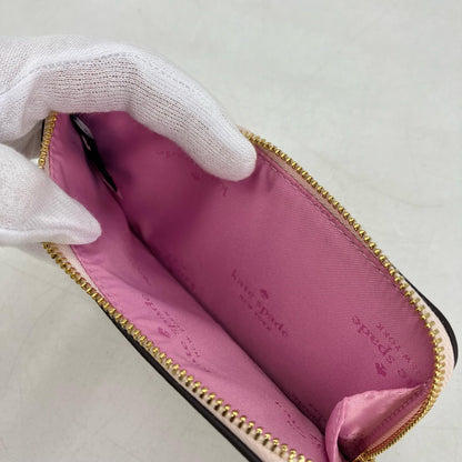 kate spade NEW YORK | ケイトスペードニューヨーク ハートピアス スモールL-ジップリスレット ポーチ ピンク【イオン広店】