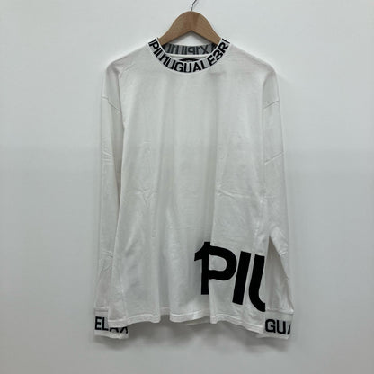 1 PIU 1 UGUALE 3(志風音) | ウノピュウノウグァーレトレシフォン ワイドネックロゴロンTee 長袖Ｔシャツ ホワイト サイズ：XL【イオン広店】