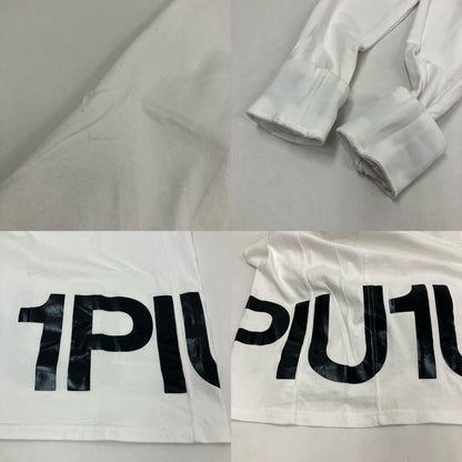 1 PIU 1 UGUALE 3(志風音) | ウノピュウノウグァーレトレシフォン ワイドネックロゴロンTee 長袖Ｔシャツ ホワイト サイズ：XL【イオン広店】