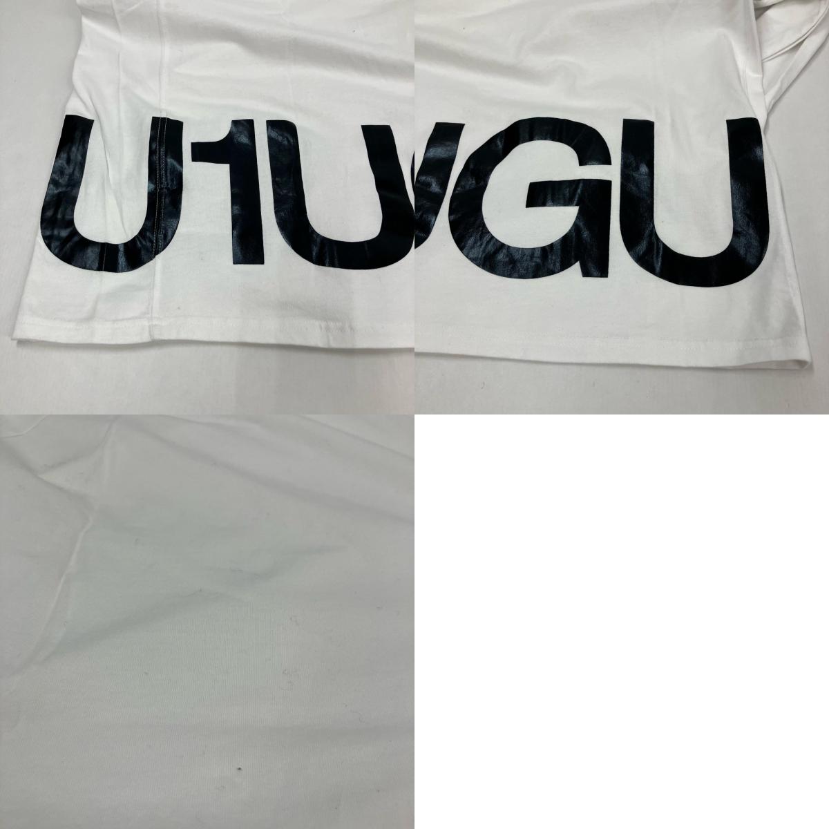 1 PIU 1 UGUALE 3(志風音) | ウノピュウノウグァーレトレシフォン ワイドネックロゴロンTee 長袖Ｔシャツ ホワイト サイズ：XL【イオン広店】