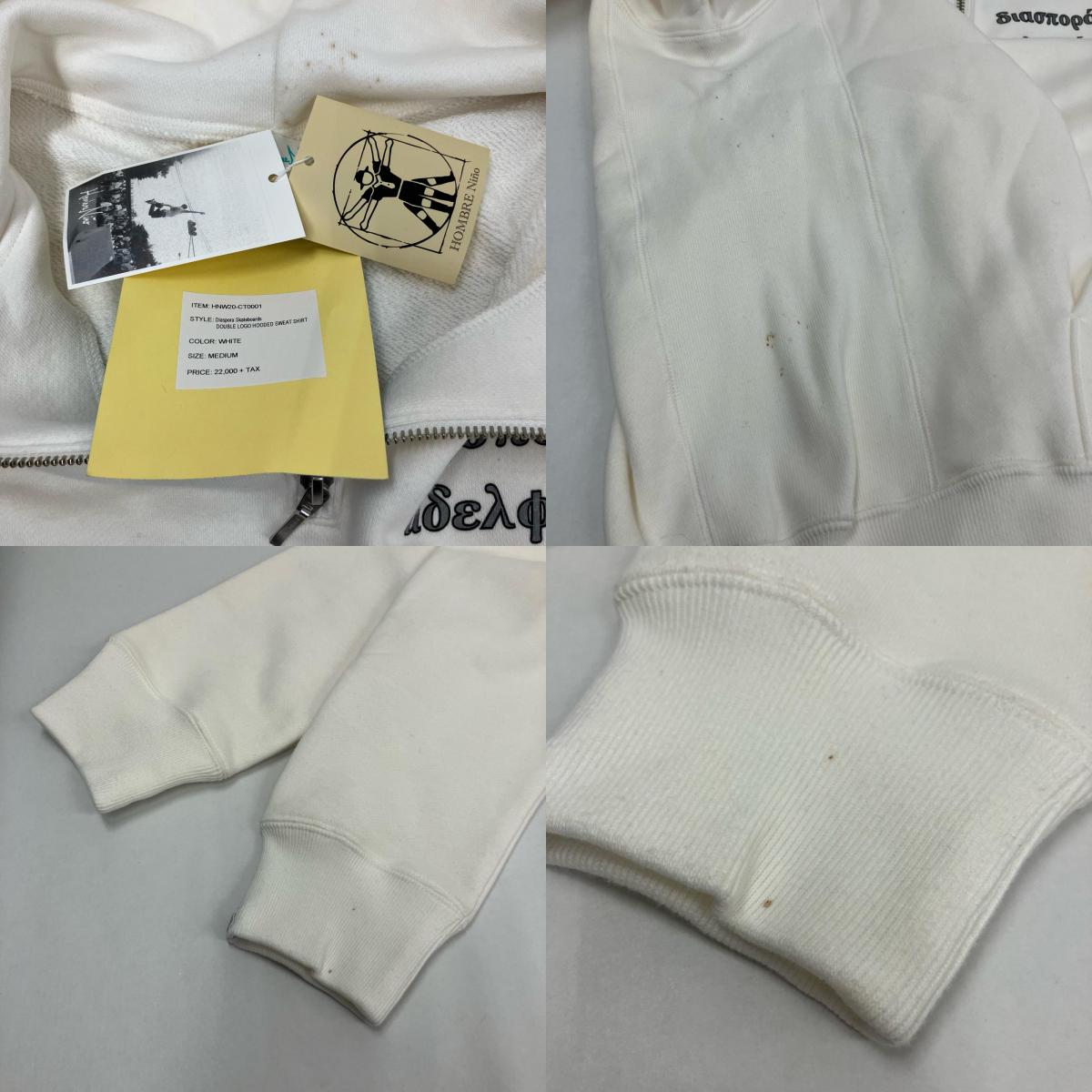 Hombre Nino | オンブレニーニョ パーカー HNW20-CT0001 ホワイト サイズ：M【イオン広店】