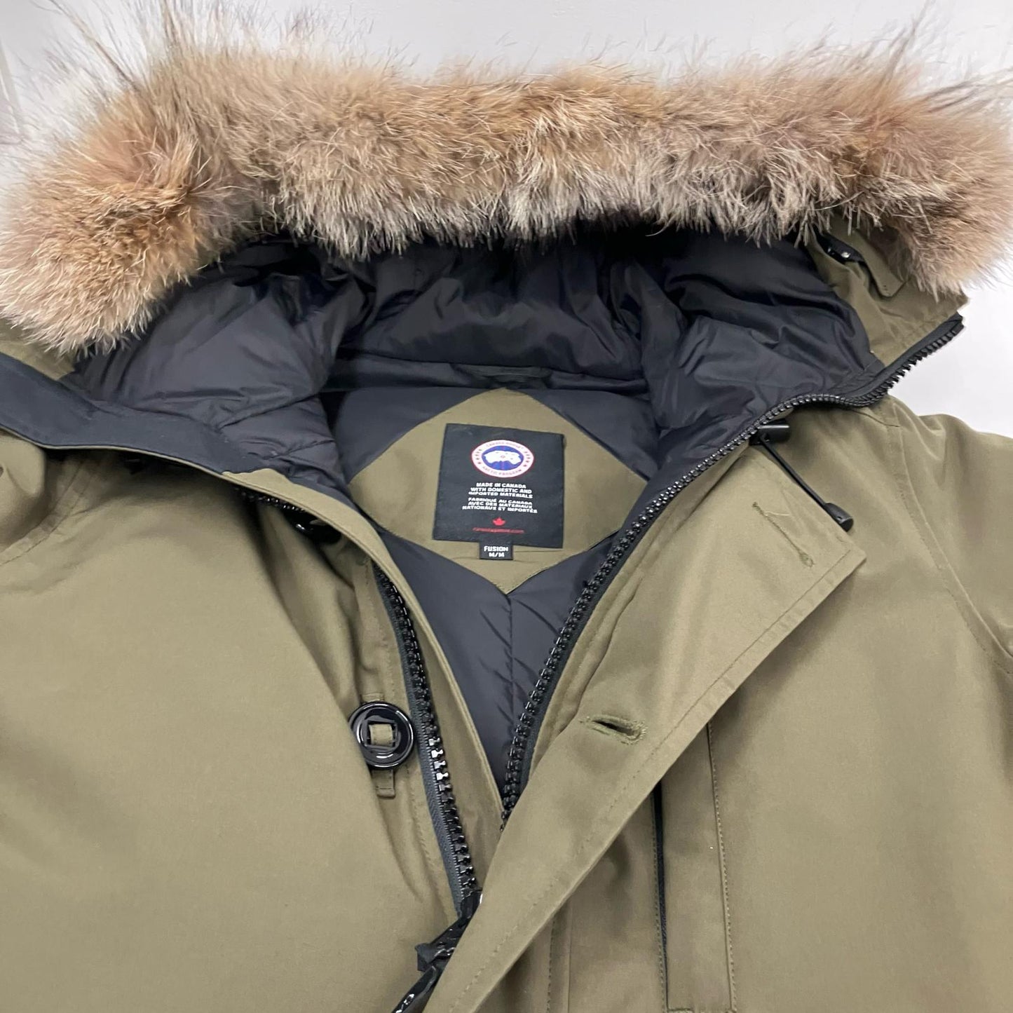 CANADA GOOSE | カナダグース Chateau Parka Fusion Fit Heritage ダウンジャケット 3426MA カーキ サイズ：M【イオン広店】