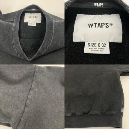 W)TAPS | ダブルタップス SIGN 02/SWEATER/COTTON スウェット 242ATDT-CSM22 ブラック サイズ：2【イオン広店】