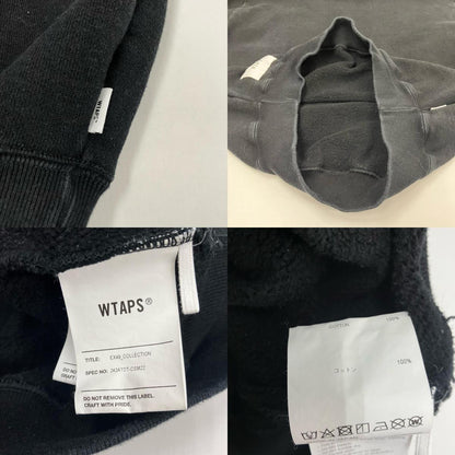 W)TAPS | ダブルタップス SIGN 02/SWEATER/COTTON スウェット 242ATDT-CSM22 ブラック サイズ：2【イオン広店】