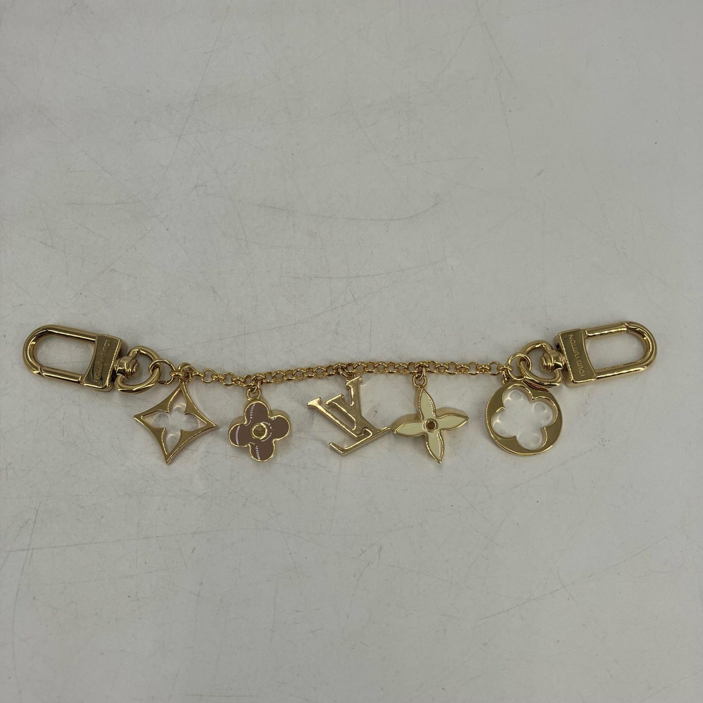 LOUIS VUITTON | ルイ・ヴィトン バッグ チャーム チェーン･フルール ドゥ モノグラム ストラップ M01413 ゴールド【イオン広店】