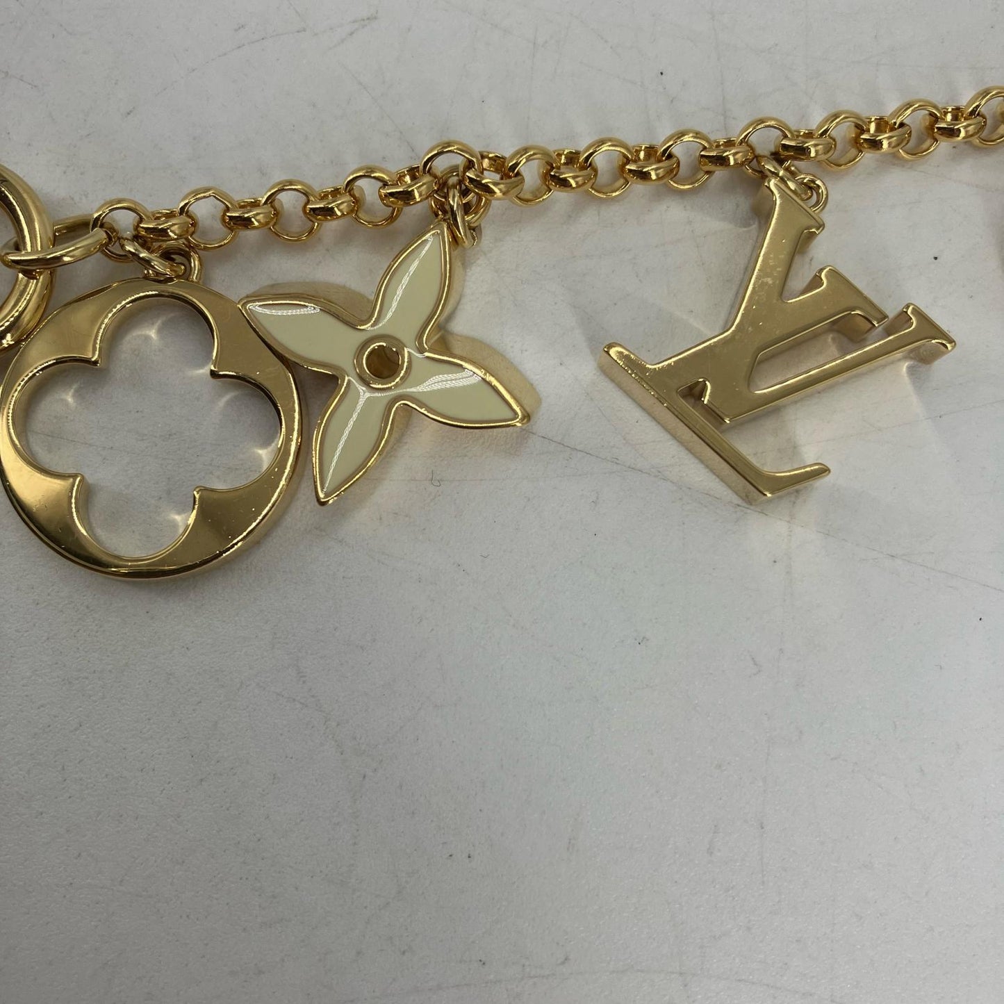 LOUIS VUITTON | ルイ・ヴィトン バッグ チャーム チェーン･フルール ドゥ モノグラム ストラップ M01413 ゴールド【イオン広店】