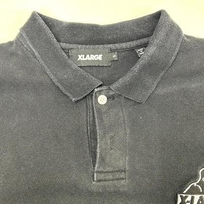 X-LARGE | エクストララージ S/S POLO SHIRT ポロシャツ 01191303 ブラック サイズ：S【イオン広店】