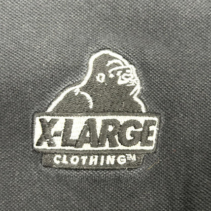 X-LARGE | エクストララージ S/S POLO SHIRT ポロシャツ 01191303 ブラック サイズ：S【イオン広店】