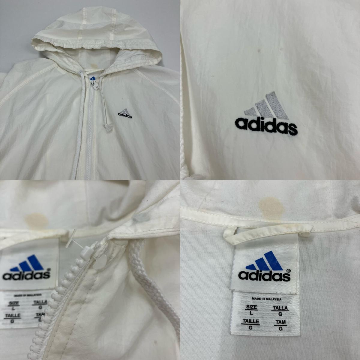 adidas | アディダス ナイロンジャケット ホワイト サイズ：L【イオン広店】