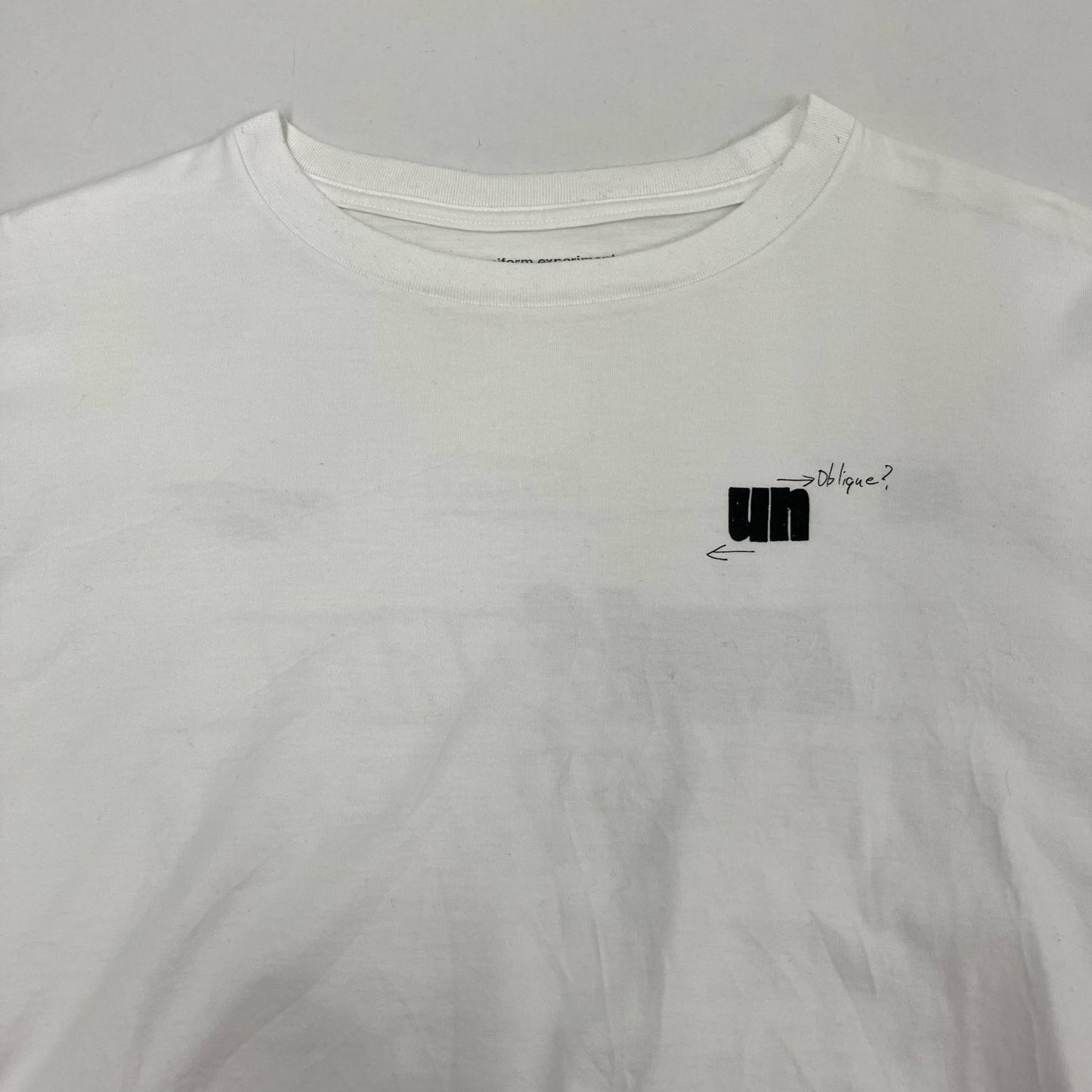 uniform experiment | ユニフォームエクスペリメント IN-PROCESS PRINT L/S TEE 長袖Ｔシャツ UE-252022 ホワイト サイズ：2【イオン広店】