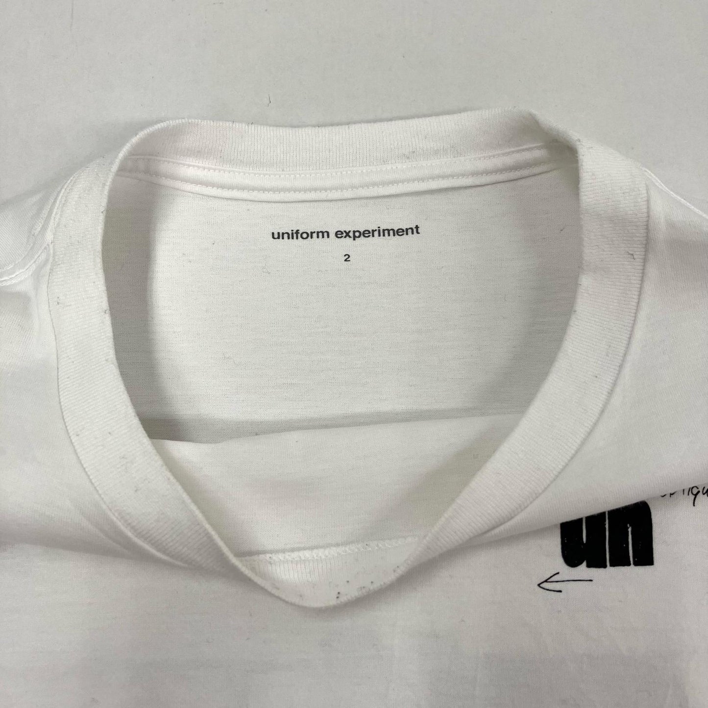 uniform experiment | ユニフォームエクスペリメント IN-PROCESS PRINT L/S TEE 長袖Ｔシャツ UE-252022 ホワイト サイズ：2【イオン広店】
