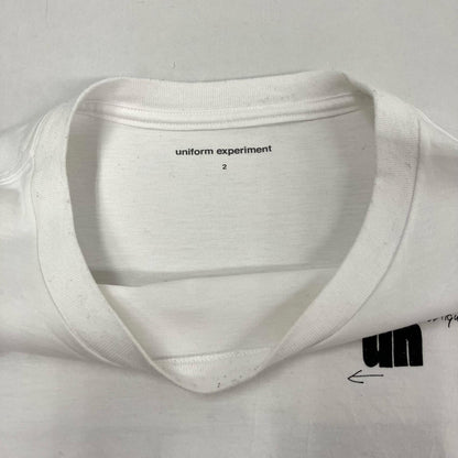 uniform experiment | ユニフォームエクスペリメント IN-PROCESS PRINT L/S TEE 長袖Ｔシャツ UE-252022 ホワイト サイズ：2【イオン広店】