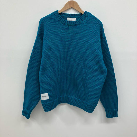 W)TAPS | ダブルタップス INGREDIENT / SWEATER / POLY ニット 242MADT-KNM05 ブルー サイズ：2【イオン広店】