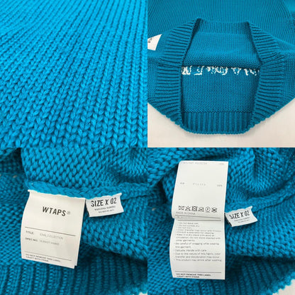 W)TAPS | ダブルタップス INGREDIENT / SWEATER / POLY ニット 242MADT-KNM05 ブルー サイズ：2【イオン広店】