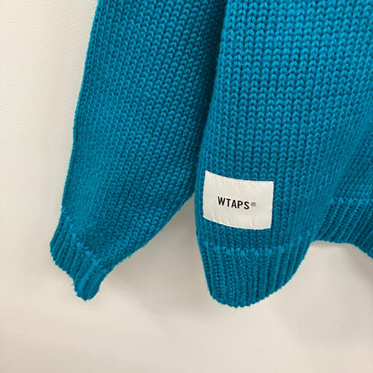 W)TAPS | ダブルタップス INGREDIENT / SWEATER / POLY ニット 242MADT-KNM05 ブルー サイズ：2【イオン広店】