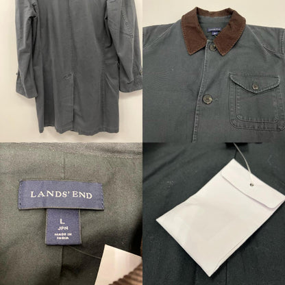 LAND'S END | ランズエンド ダックコート ステンカラーコート チャコールグレー サイズ：L【イオン広店】