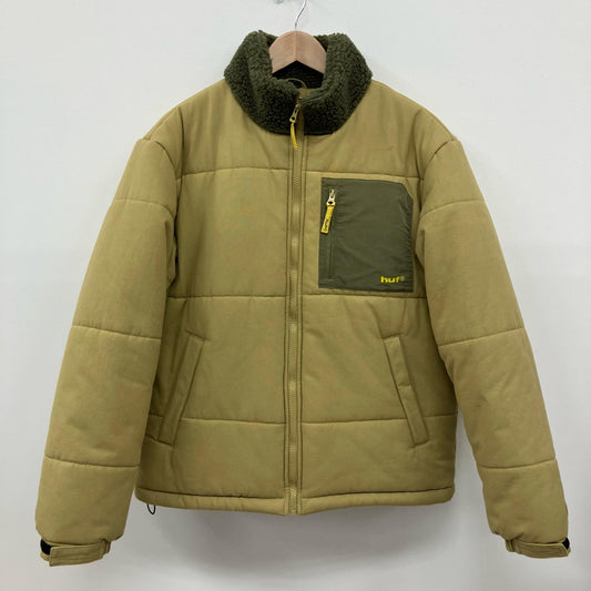 HUF | ハフ SIPLE PUFFER JACKET ダウンジャケット JK00415 カーキ サイズ：M【イオン広店】