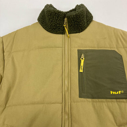 HUF | ハフ SIPLE PUFFER JACKET ダウンジャケット JK00415 カーキ サイズ：M【イオン広店】