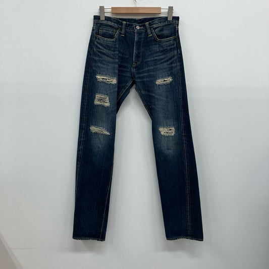 THE FLAT HEAD | ザフラットヘッド ダメージ加工デニムパンツ デニムパンツ 3002ZR ライトブルー【イオン広店】