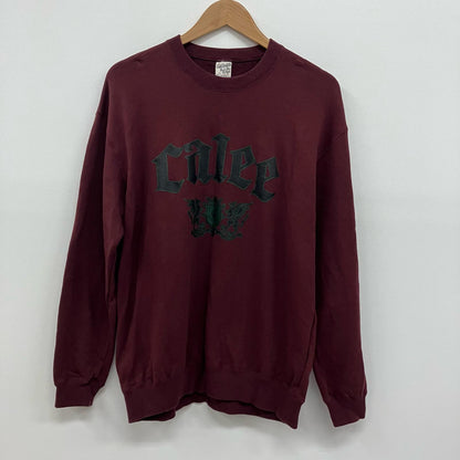 CALEE | キャリー EMBLEM LOGO CRE NECK SW スウェット CL-25AW014 ボルドー/バーガンディー サイズ：M【イオン広店】