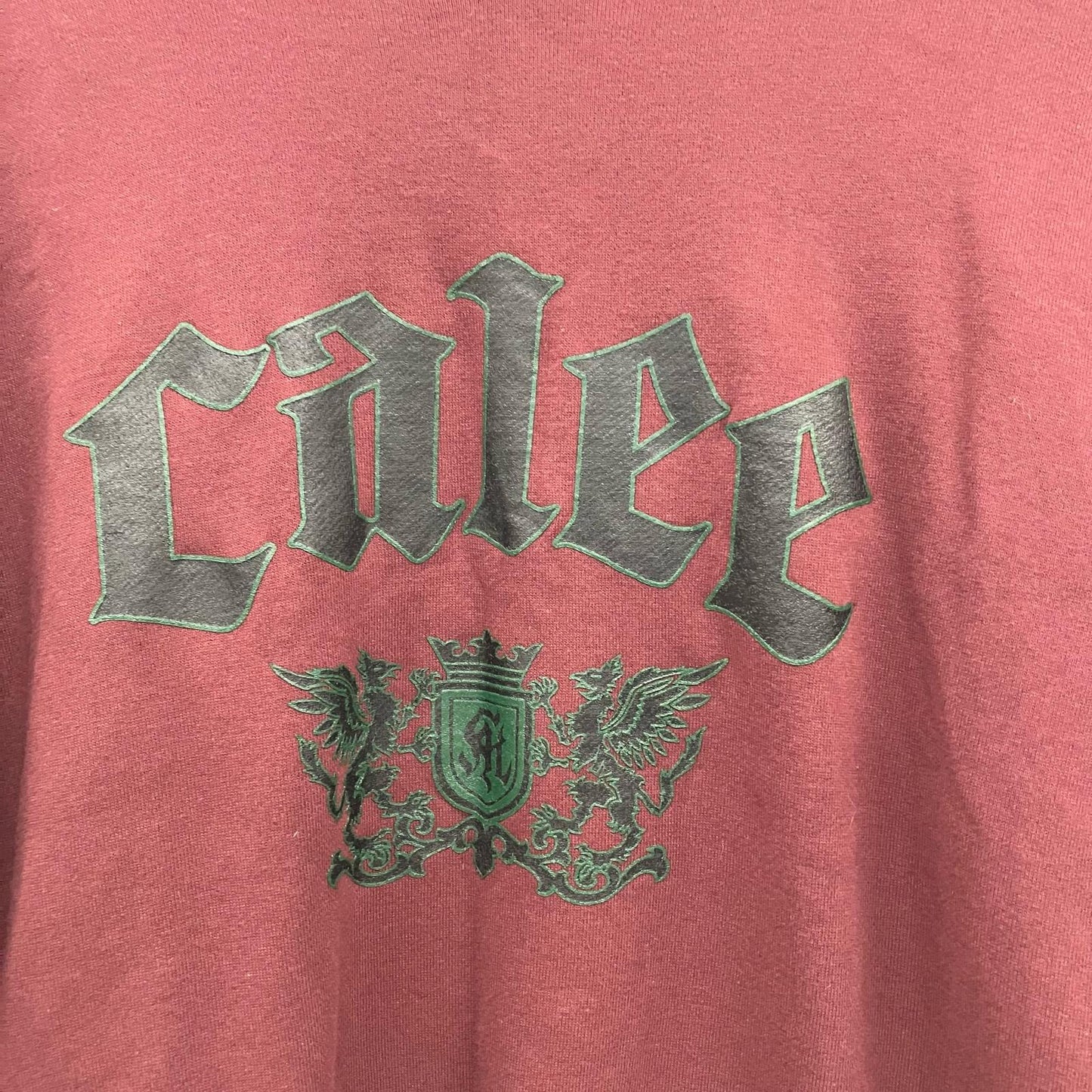 CALEE | キャリー EMBLEM LOGO CRE NECK SW スウェット CL-25AW014 ボルドー/バーガンディー サイズ：M【イオン広店】