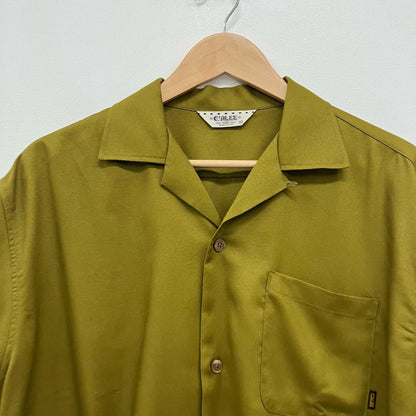 CALEE | キャリー THUNDER CRAFT OPEN COLLAR SH 半袖シャツ CL-25EA004EX カーキ サイズ：M【イオン広店】