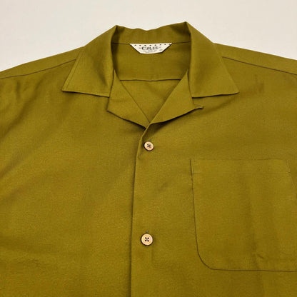CALEE | キャリー THUNDER CRAFT OPEN COLLAR SH 半袖シャツ CL-25EA004EX カーキ サイズ：M【イオン広店】