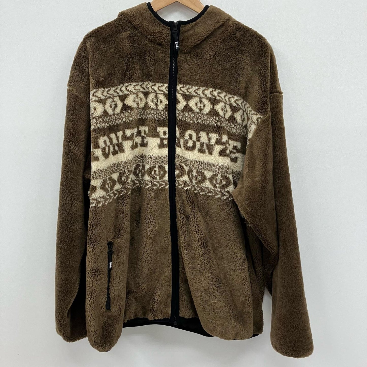 HUF | ハフ HIGH PILE F/Z FLEECE その他トップス ブラウン サイズ：XXL【イオン広店】