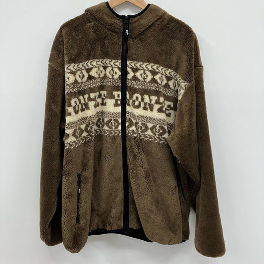 HUF | ハフ HIGH PILE F/Z FLEECE その他トップス ブラウン サイズ：XXL【イオン広店】
