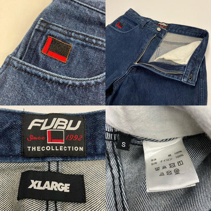 X-LARGE | エクストララージ XLARGE×FUBU デニムパンツ インディゴ サイズ：S【イオン広店】