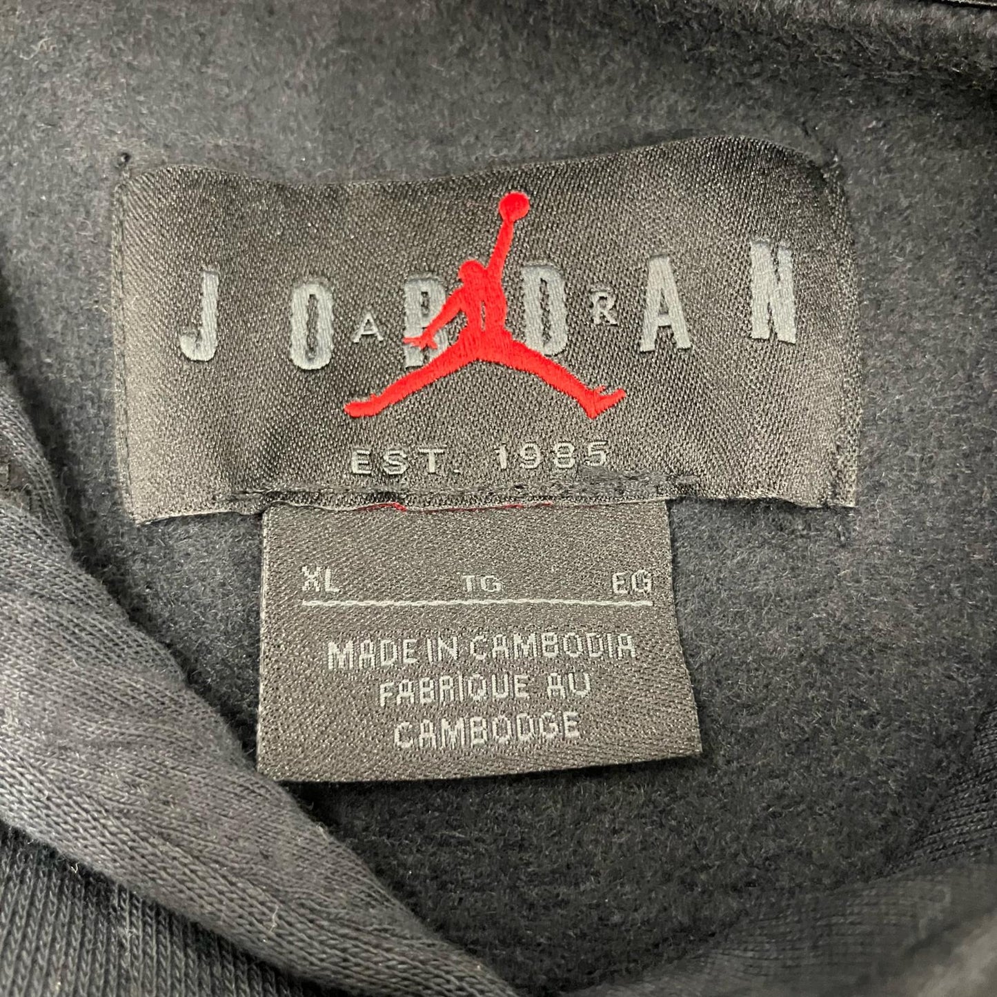 JORDAN | ジョーダン ジャンプマン フリース プルオーバー パーカー IM9795-010 ブラック サイズ：XL【イオン広店】