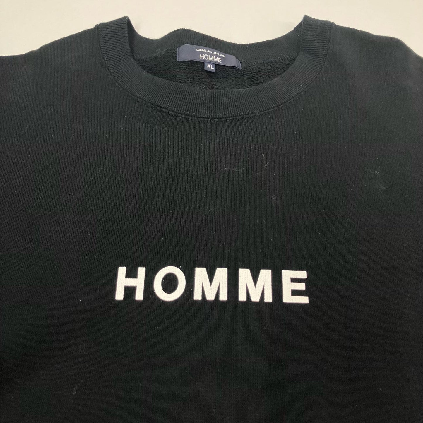 COMME des GARCONS HOMME | コムデギャルソンオム Logo Crewneck スウェット HO-T104 ブラック サイズ：XL【イオン広店】