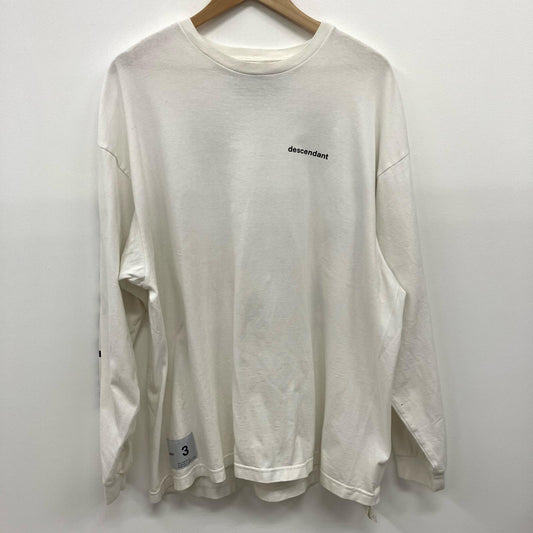 DESCENDANT | ディセンダント MAUNTAIN RANGE L/S 長袖Ｔシャツ ホワイト サイズ：3【イオン広店】