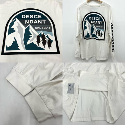 DESCENDANT | ディセンダント MAUNTAIN RANGE L/S 長袖Ｔシャツ ホワイト サイズ：3【イオン広店】