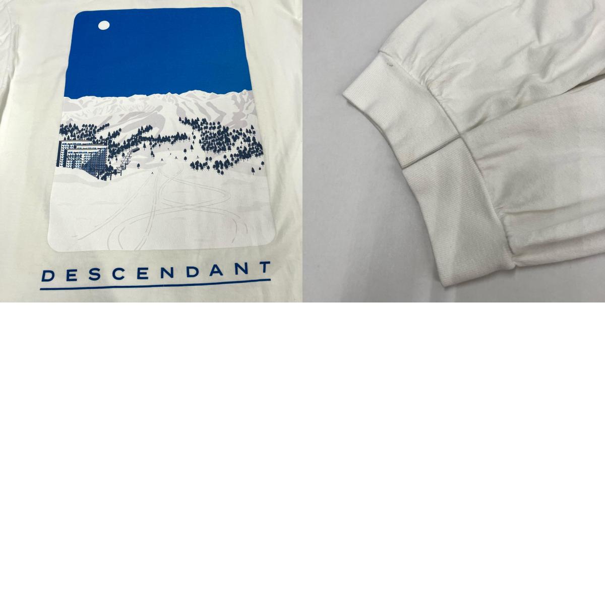 DESCENDANT | ディセンダント DESCENDANT?23AW?SPUR?LS 長袖Ｔシャツ ホワイト サイズ：2【イオン広店】