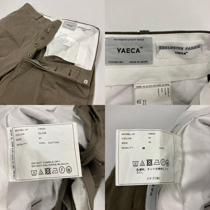 YAECA | ヤエカ チノワイドテーパード パンツ 14609 オリーブ【イオン広店】