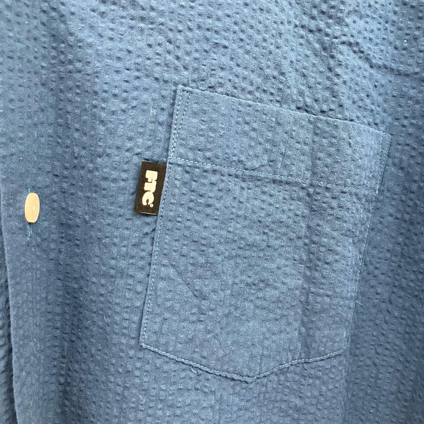 FTC | エフティーシー SEERSUCKER SHIRT 半袖シャツ FTC023SUMSH04 ブルー サイズ：XL【イオン広店】