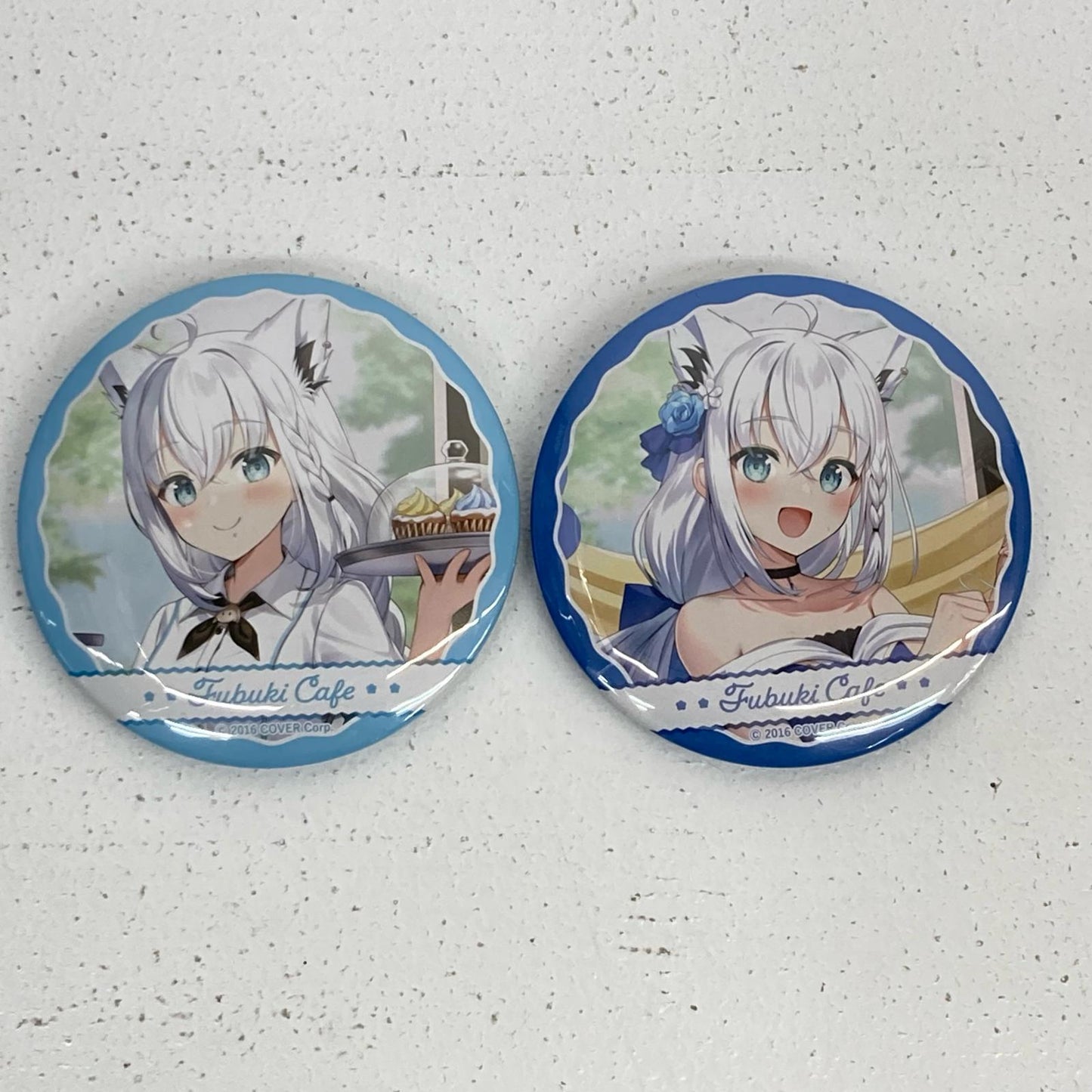 その他ホビー 2種 白上フブキ フブキカフェ 缶バッジ TOWER RECORDS CAFE タワレコ ホロライブ 白上フブキ【イオン広店】