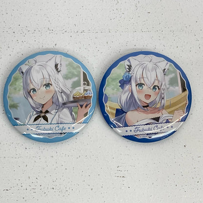 その他ホビー 2種 白上フブキ フブキカフェ 缶バッジ TOWER RECORDS CAFE タワレコ ホロライブ 白上フブキ【イオン広店】
