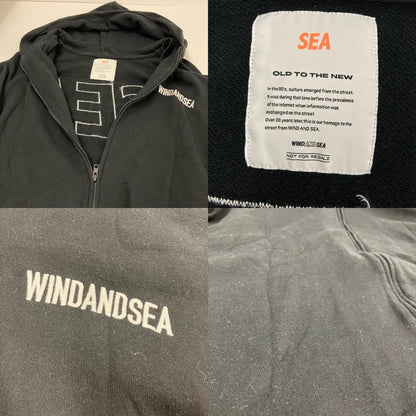 WIND AND SEA | ウィンダンシーウインダンシー SEA BIG ZIP HOODIE パーカー WDS-19A-SW-09 ブラック サイズ：L【イオン広店】