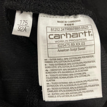 Carhartt WIP | カーハートダブリューアイピー AMERICAN SCRIPT SWEAT スウェット I025475.89.XX.03 ブラック サイズ：M【イオン広店】