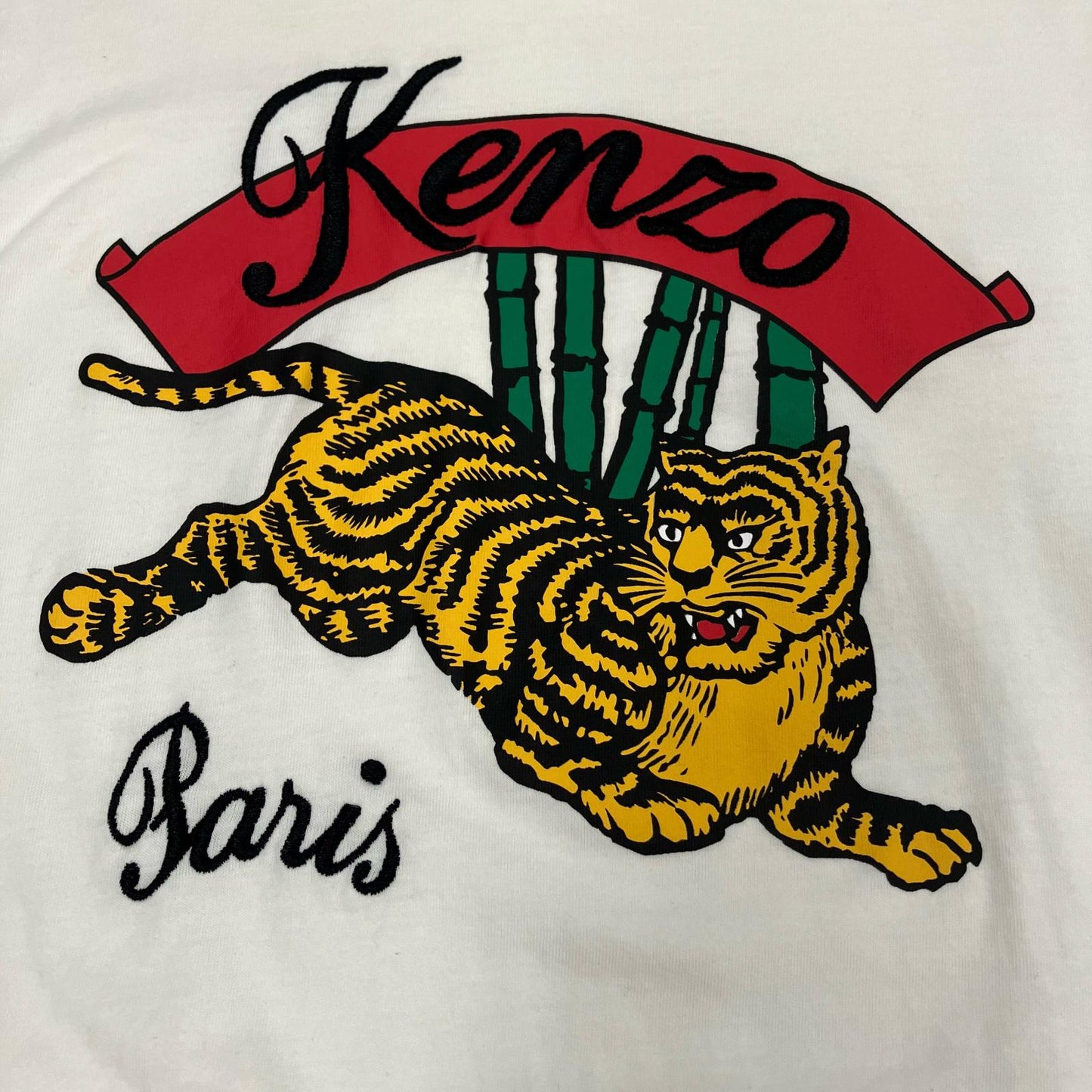 KENZO | ケンゾー Bamboo Tiger Tee 半袖Ｔシャツ F855TS01940E ホワイト サイズ：L【イオン広店】